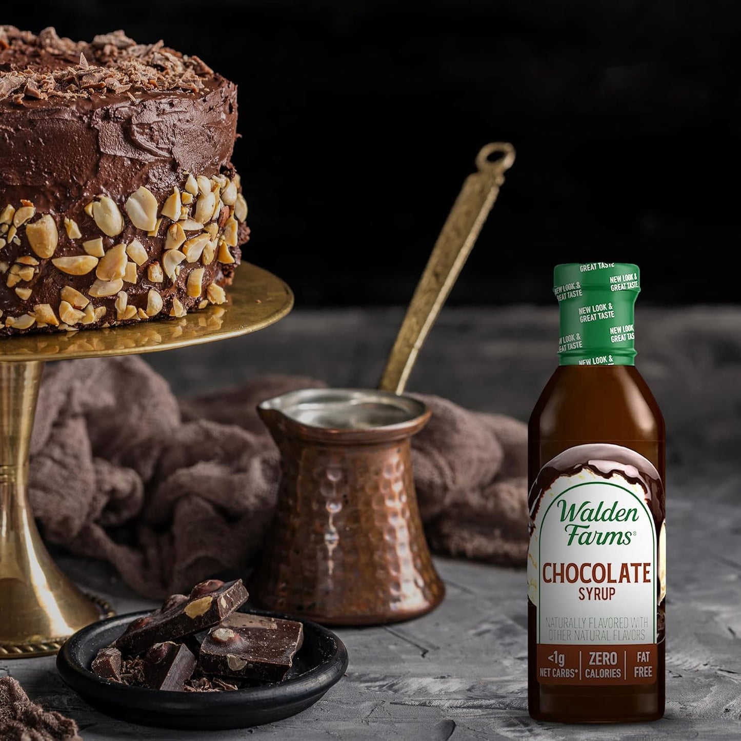 Walden Farms Chocolate Syrup - Calorie-Free, Sugar-Free, Keto-Friendly, 12 oz Bottle