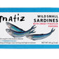 Matiz Sardinillas with Piquillo Peppers | Baby Sardines 3 Ounce | Product of Spain | Wild Caught | Gluten Free |