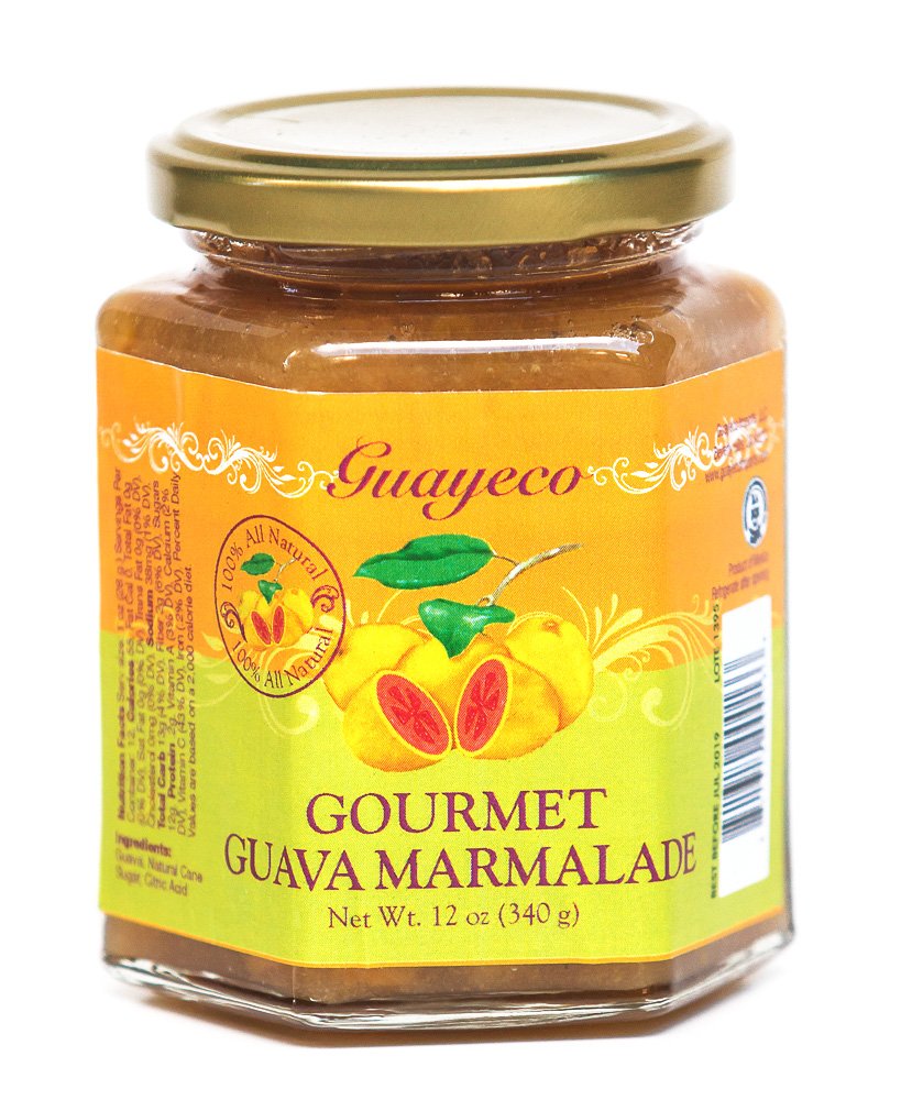 Guava Gourmet Marmalade with Tropical Fruit Chunks, All-Natural, Vegan, 12oz Jar