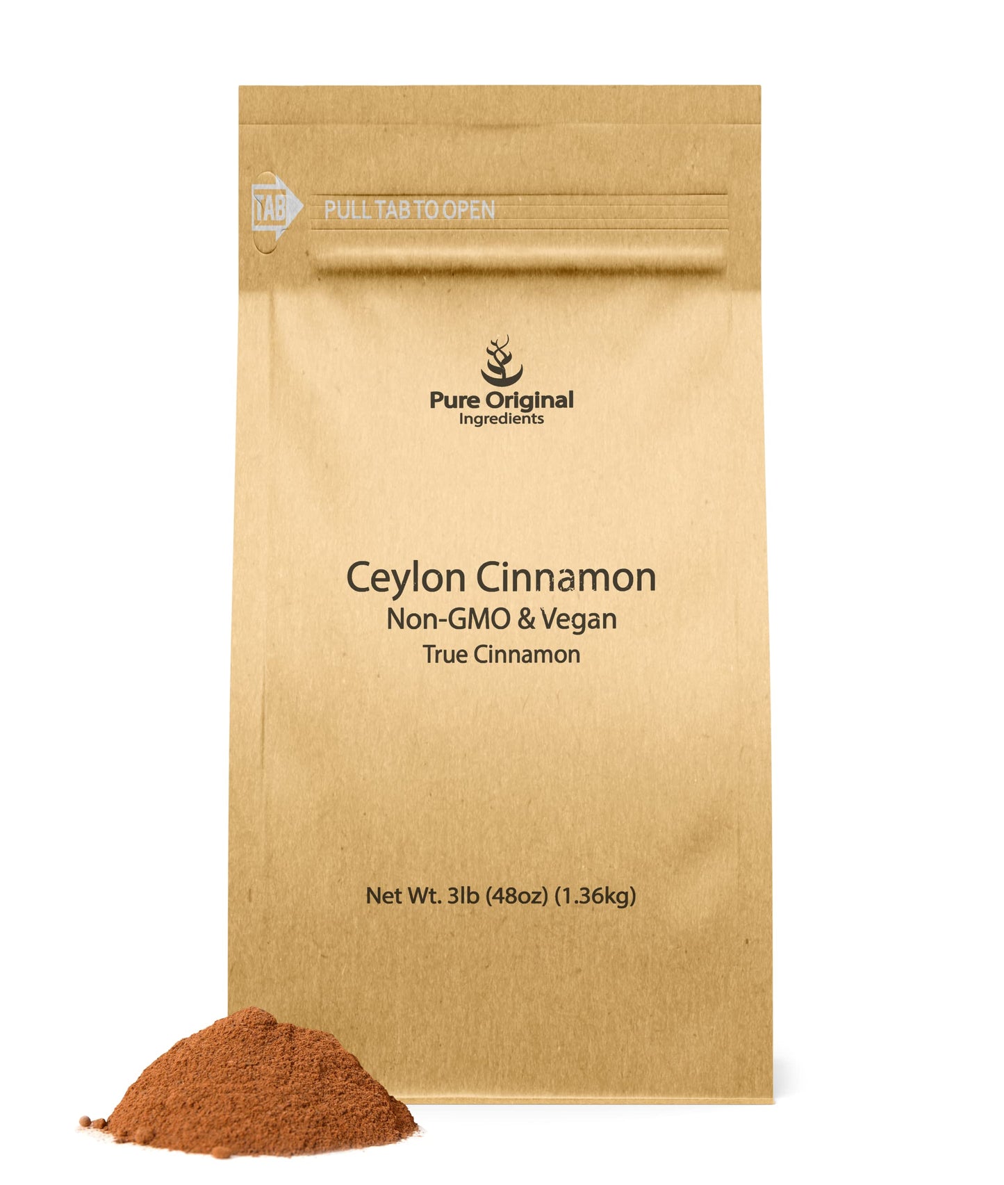 Pure Original Ingredients Ceylon Cinnamon (3 lb), Mild Flavor, Baking & More, True Cinnamon