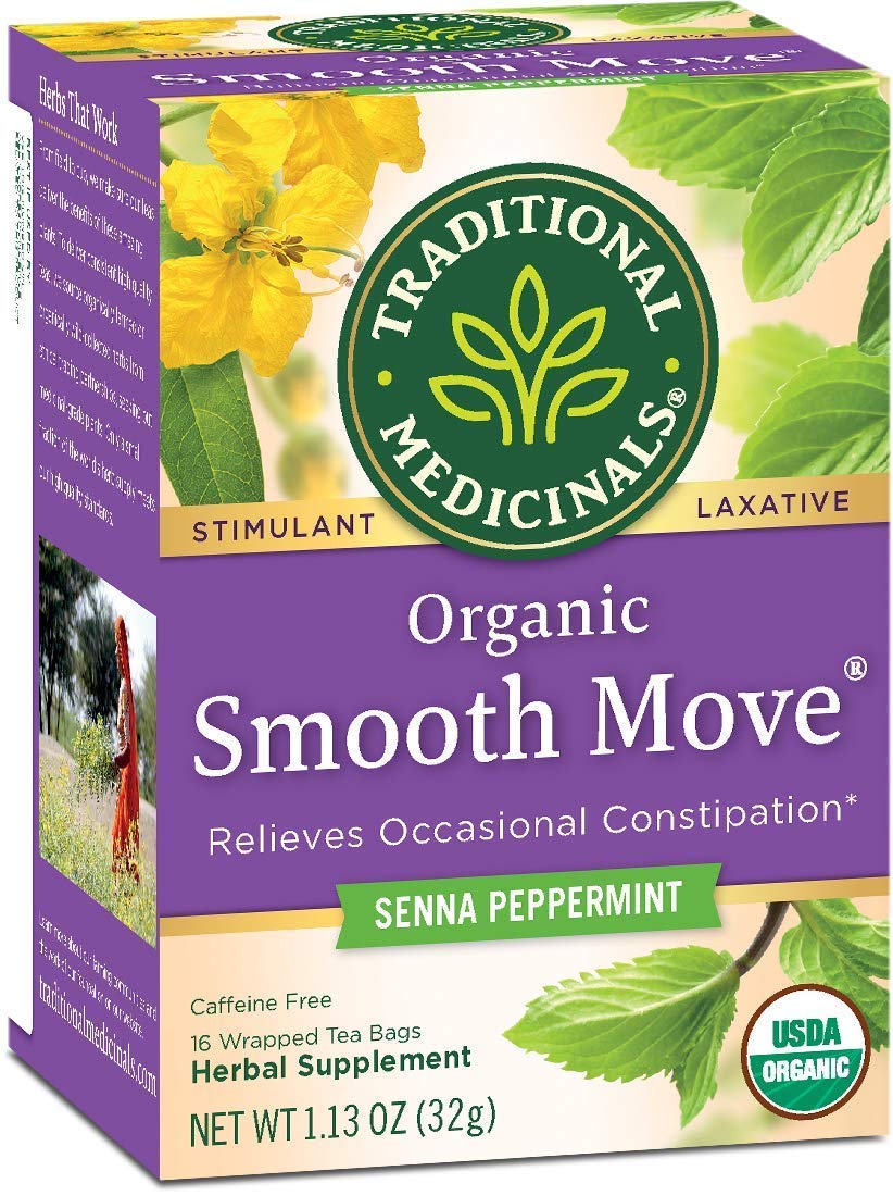 Traditional Medicinals Peppermint Smooth Move Herbal Tea Bags, 16 Count, Model 032917002006
