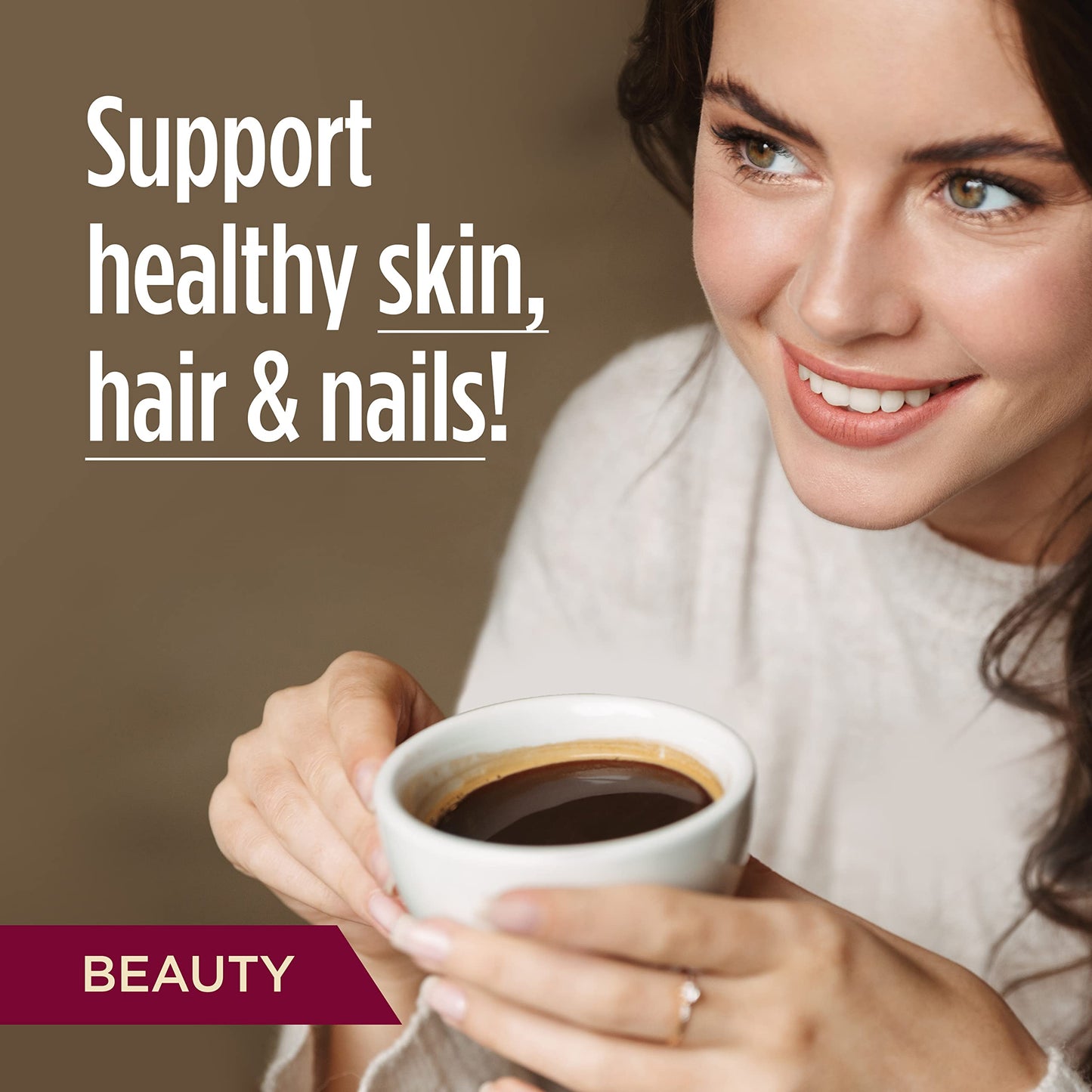 Vitacup Beauty Collagen Coffee Pods For Hair, Skin & Nails, With Biotin & Folate, Medium Dark Roast, Keto Friendly, Recyclable Single Serve Pod Compatible With Keurig K-Cup Malt-Inspired,64 Ct