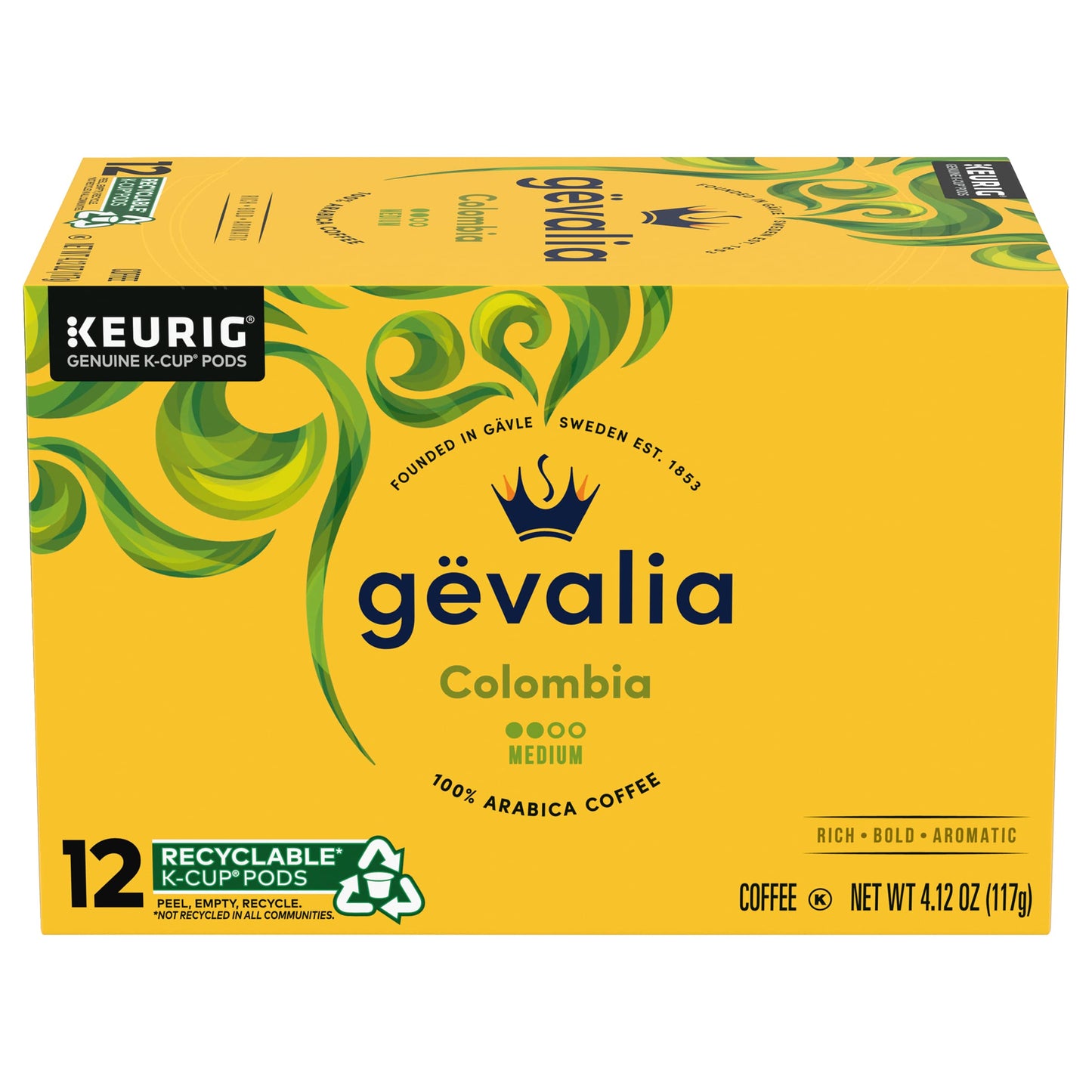 Gevalia Colombian Coffee K-Cup Pods 12 Ct. Box (Pack Of 3)
