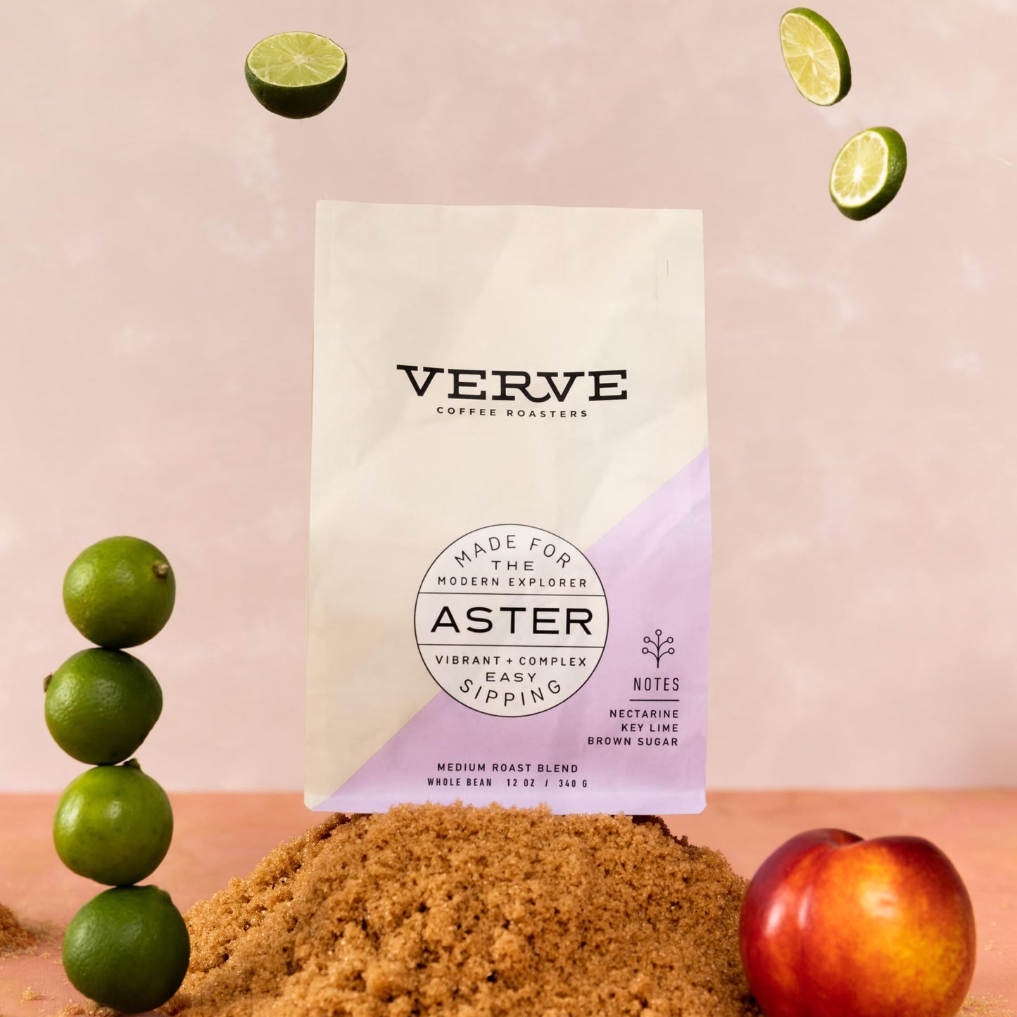 Verve Coffee Roasters Whole Bean Coffee Aster Blend (1950 Blend) | Medium Roast, Brewed Or Espresso | Ethiopian Blend, Direct Tr