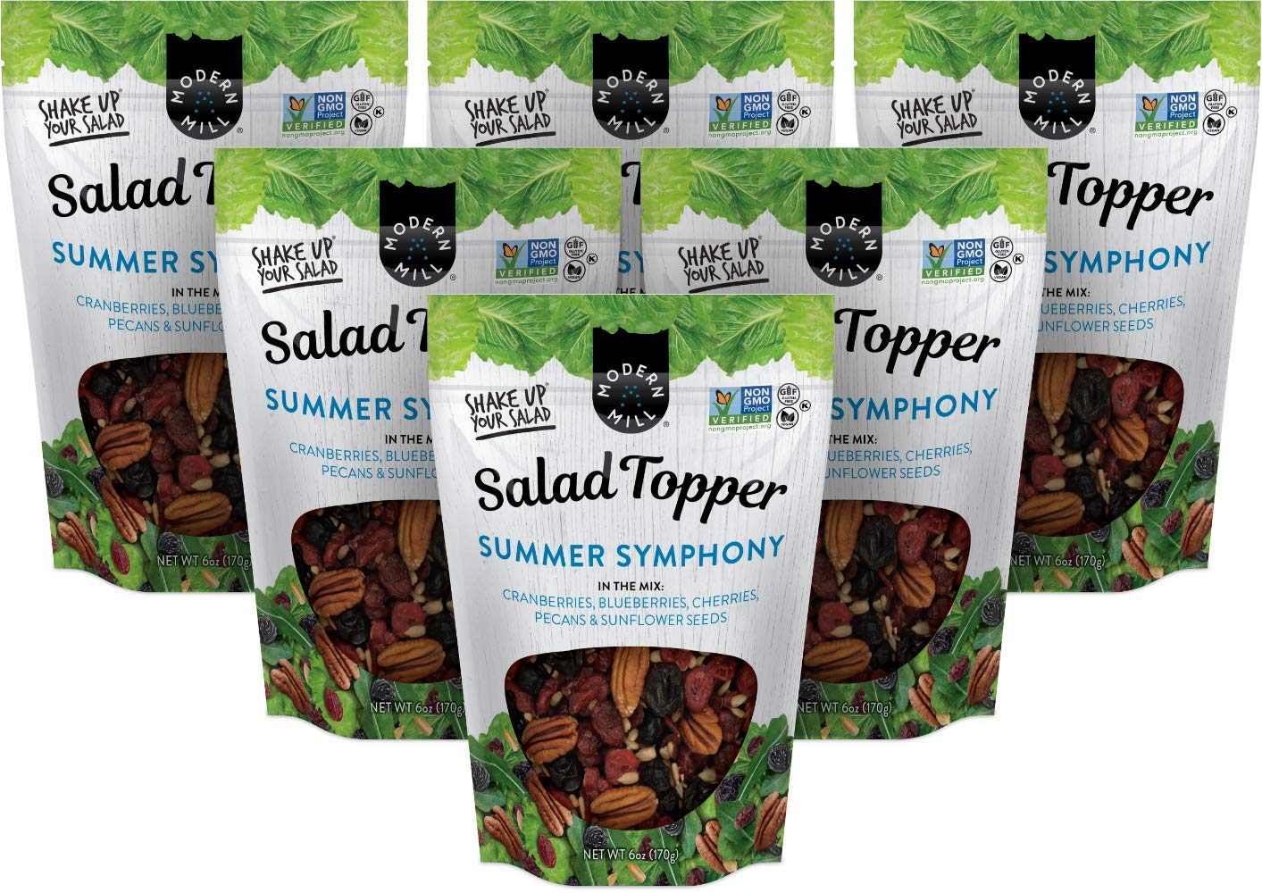 GourmetNut Summer Symphony Salad Topper, Gluten-Free, Vegan, Keto-Friendly, 6oz (Pack of 6)