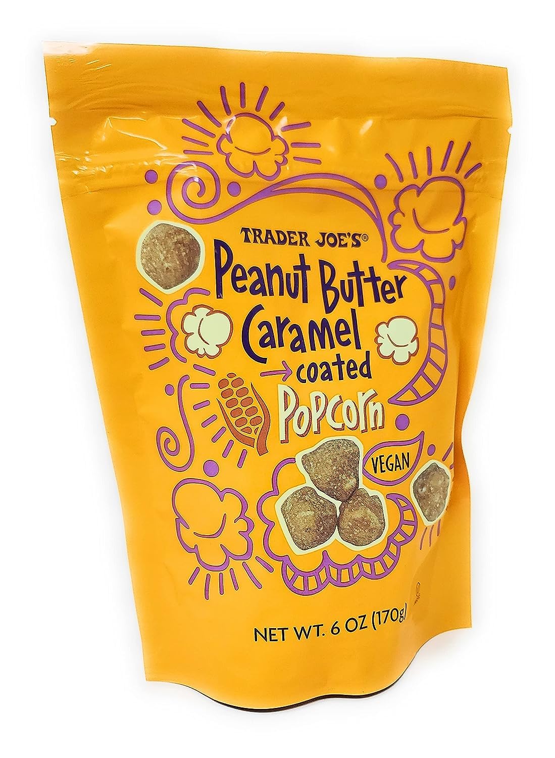 Trader Joe's Peanut Butter Caramel Coated Popcorn (pack of 3)