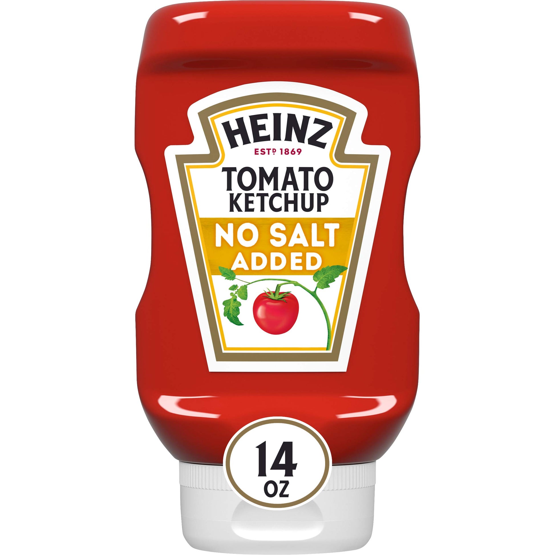 Heinz Tomato Ketchup with No Salt Added, 14 Ounce (Pack of 6)