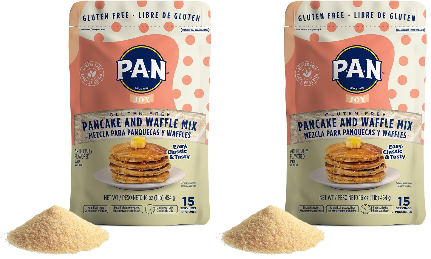 P.A.N Pancake and Waffle Mix - Gluten Free 1 lb. (Pack of 2)