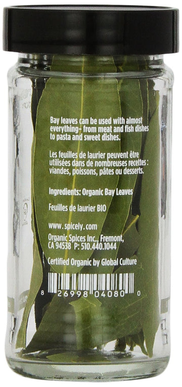 Spicely Organic Bay Leaves, 0.09 Ounce (Pack Of 6)