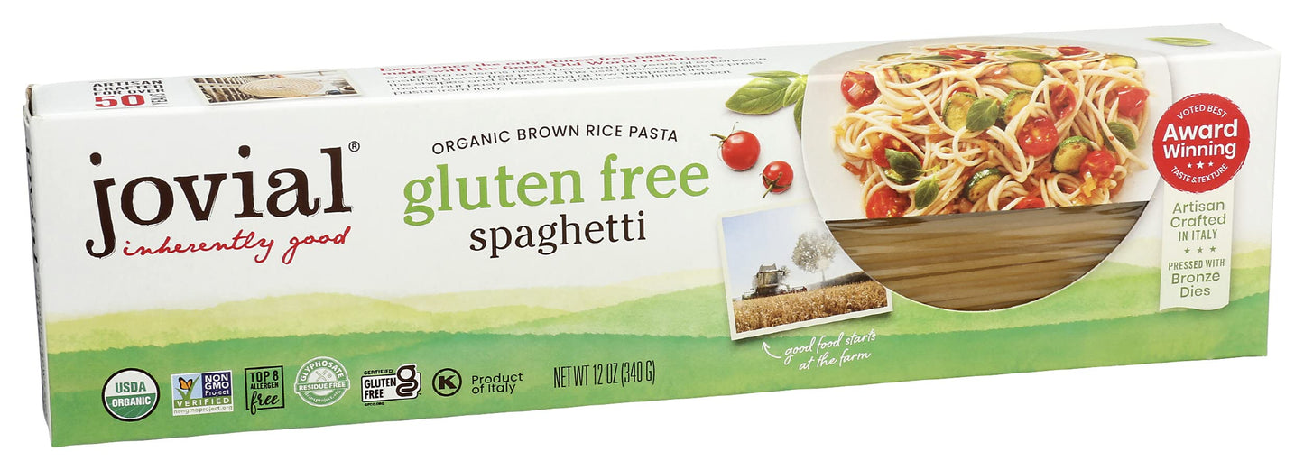 Jovial Gluten Free Brown Rice Pasta Organic - Award-Winning Taste & Texture, Non-GMO, Free of Top 8 Allergens, Vegan Brown Rice