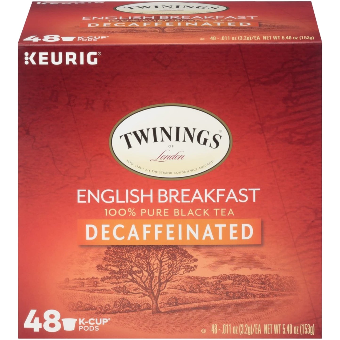 Twinings Of London Decaffeinated English Breakfast Tea K-Cups For Keurig?? 48 Count