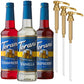 Torani Sugar Free Syrup Variety 3-Pack, Strawberry, Raspberry, and Vanilla, Zero-Calorie Syrups for Drinks, Pumps Included, 25.4