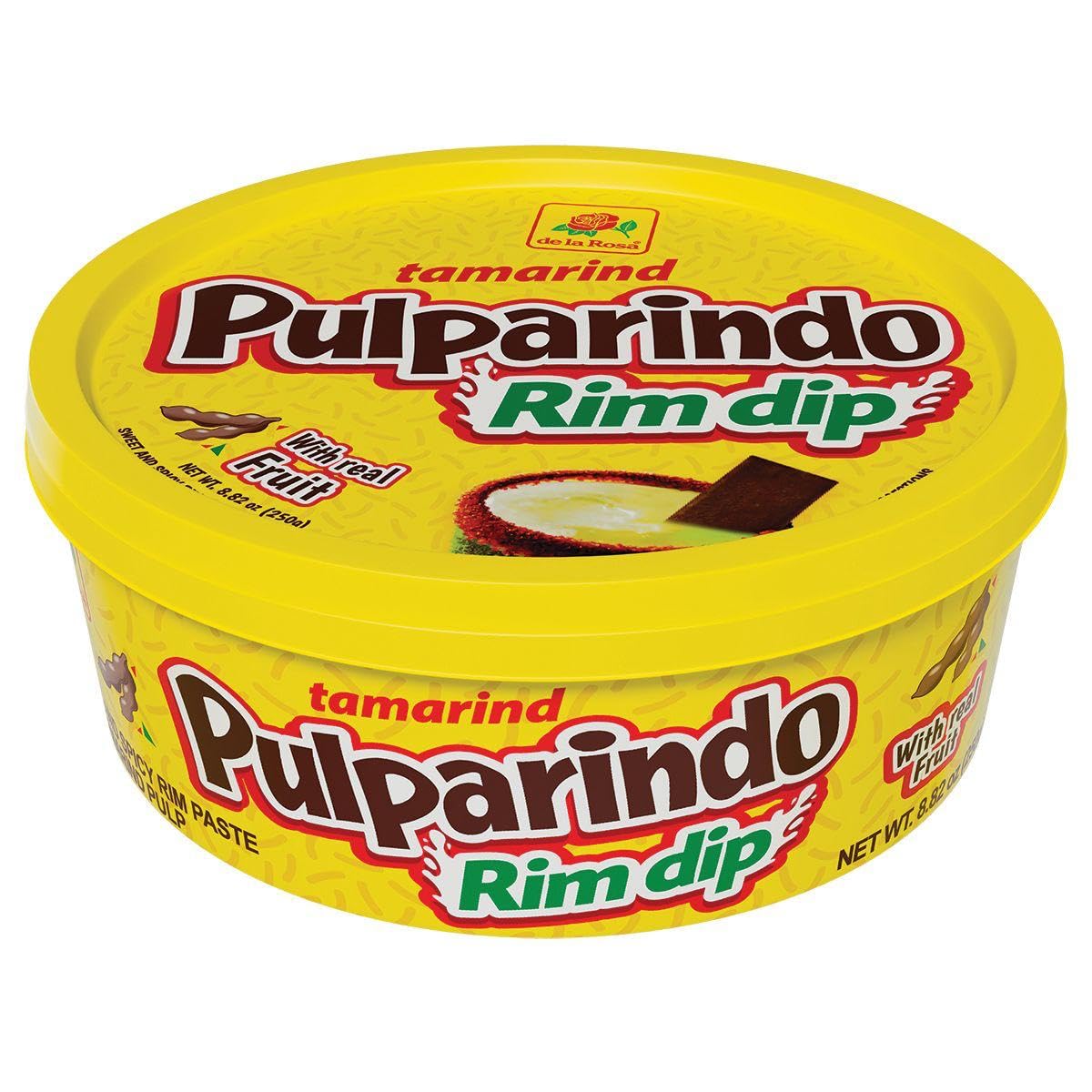 Pulparindo Rim Dip - Original or Mango Tamarind Candy Paste for Drinks, Fruit & More (8 oz)