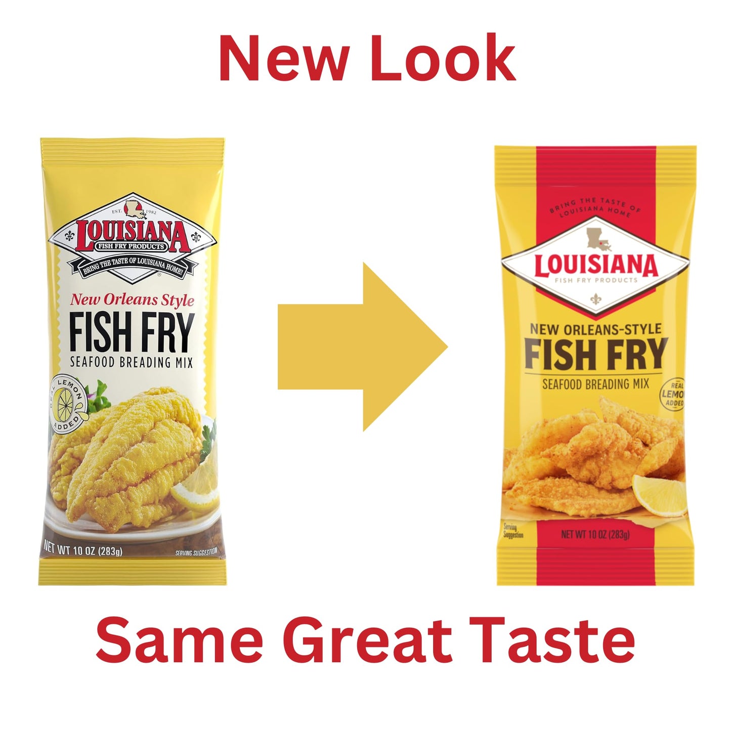Louisiana Fish Fry Products New Orleans Style Lemon Fish Fry, 10 oz (Pack of 4)
