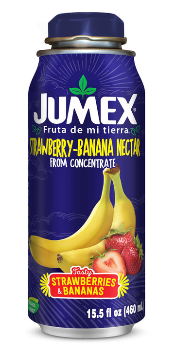 Jumex Lata Botella Strawberry-Banana Nectar | Insulated, Bpa-Free Aluminum Can With Resealable Top | 16.9 Fl Ounces (Pack Of 12)