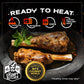 Grumpy Butcher Big Braised Lamb Shanks, 2 Packs (Each 22-24 Oz) - Delicius French Recipe Lamb Cooked With Basil, Thyme & Mustard