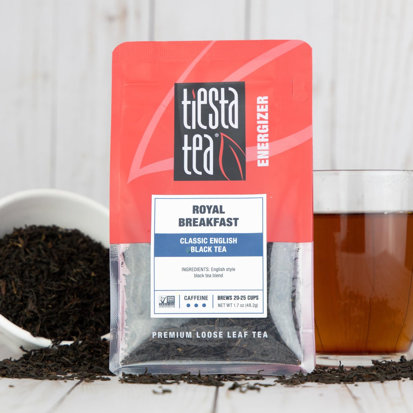 Tiesta Tea Royal Breakfast Loose Leaf Black Tea, High Caffeine, 1.7 oz Resealable Pouch, Brews Up to 25 Cups