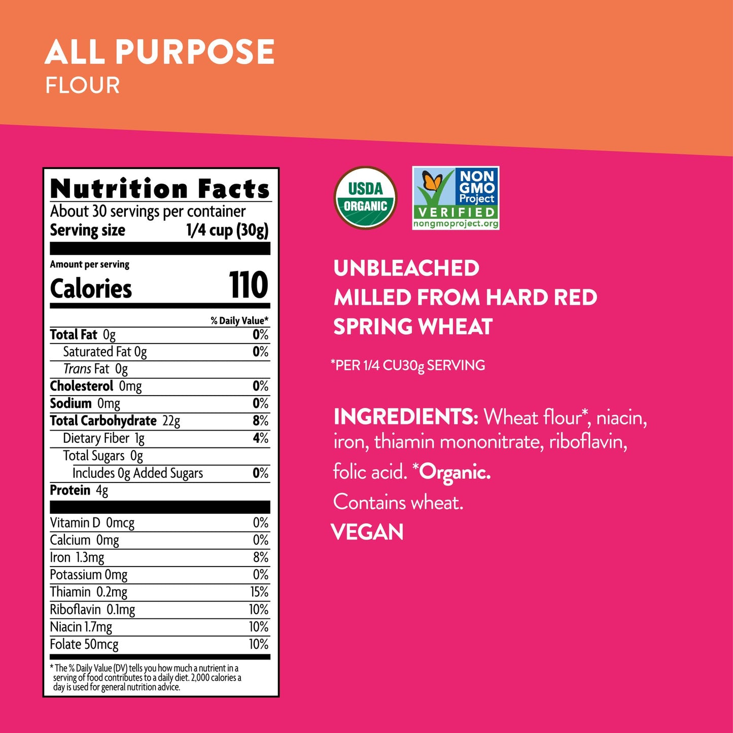 Nature'S Path Organic All-Purpose Flour, 32 Oz (Pack Of 1), Non-Gmo