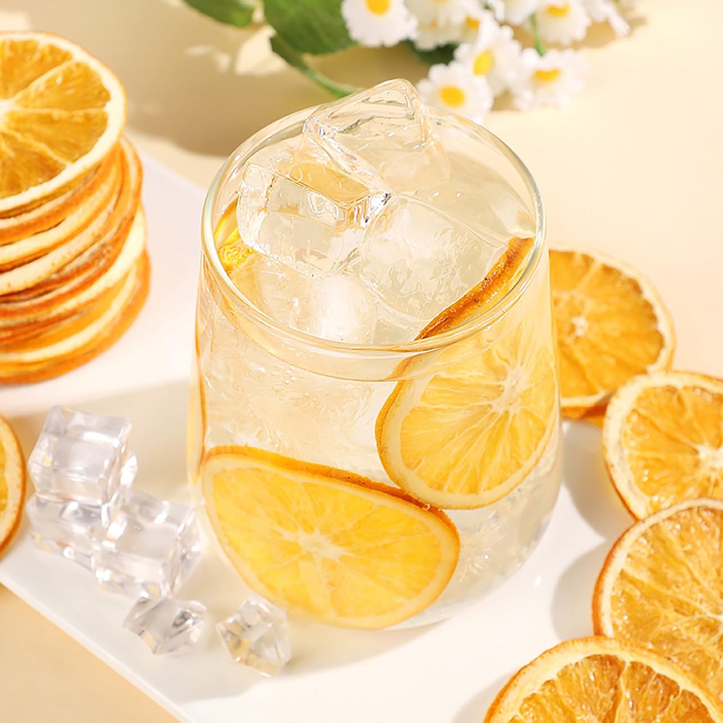 Kachikachi 1-Can Dried Orange Slices | No Sugar Added | Orange Wheels | Dehydrated Dried Fruit For Cocktails/Cakes/Crafts/Potpou