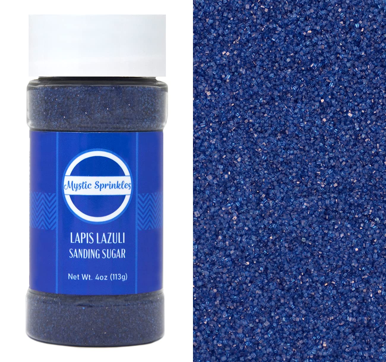 Mystic Sprinkles Sanding Sugar 4Oz Bottles (Lapis Lazuli - Navy Blue Sanding Sugar 4Oz)