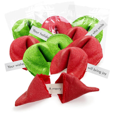 4Es Novelty Christmas Fortune Cookies Bulk  50 Individually Wrapped Funny Fortune Cookies with Holiday Sayings for Kids & mature-themeds  Perfect Christmas Candy Snacks  Party Favors & 
