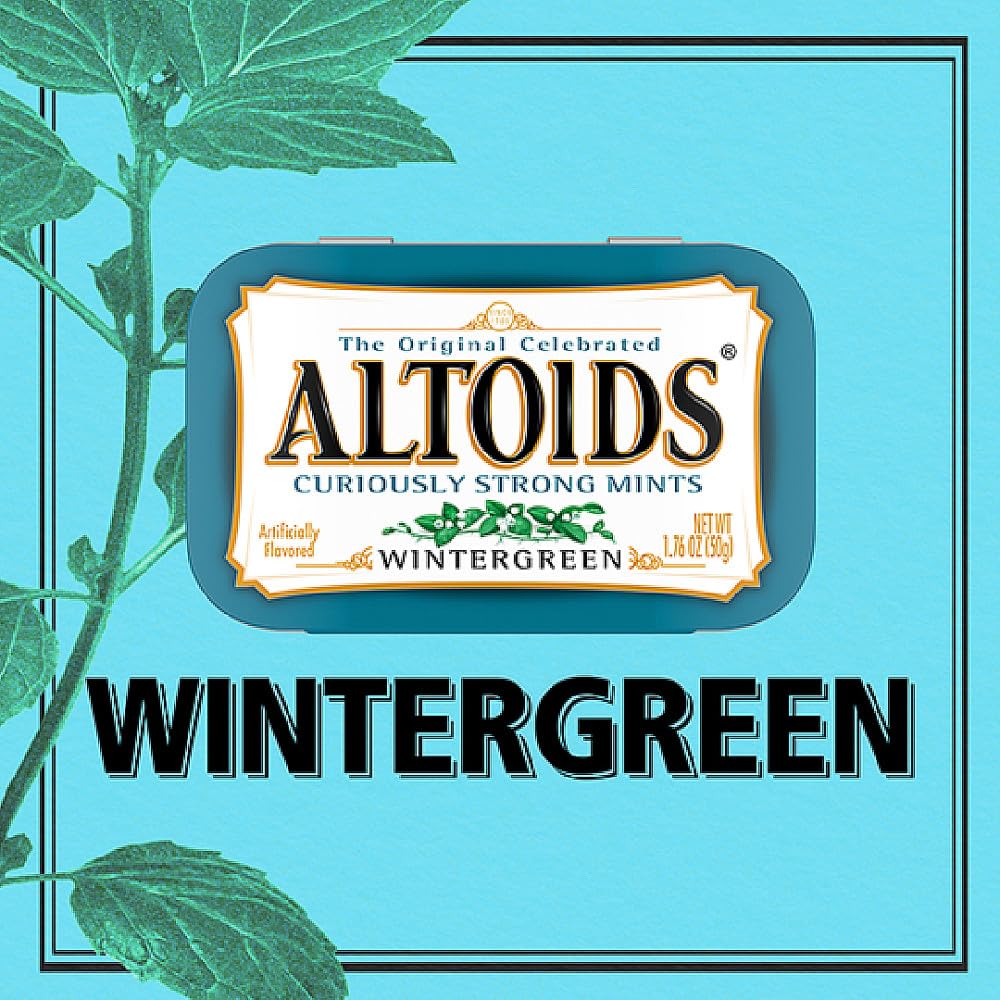 ALTOIDS Wintergreen Mints Singles Size 1.76-Ounce Tin