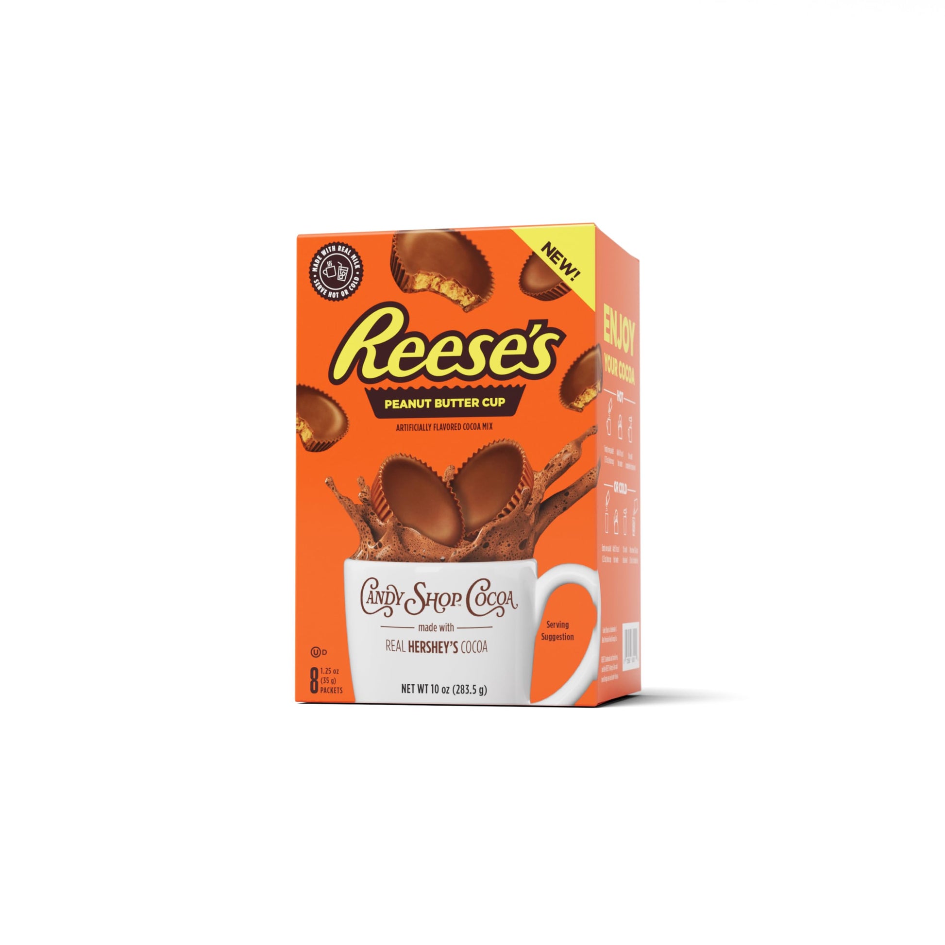Candy Shop Cocoa REESE'S Peanut Butter Cup Cocoa Mix Hot Chocolate Make Hot or Iced Cocoa Made With Real Milk Gluten Free 1.25 o
