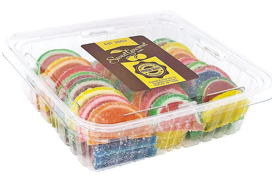 Sweetgourmet Assorted Fruit Slices | Candy Fruit Jelly | Vegan, Gluten Free | 2.5 Pounds