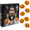 Fruidles Halloween Pumpkin Lollipop Suckers Candy, Spooky, Goody Bag Fillers, Individually Wrapped (24-Pack)
