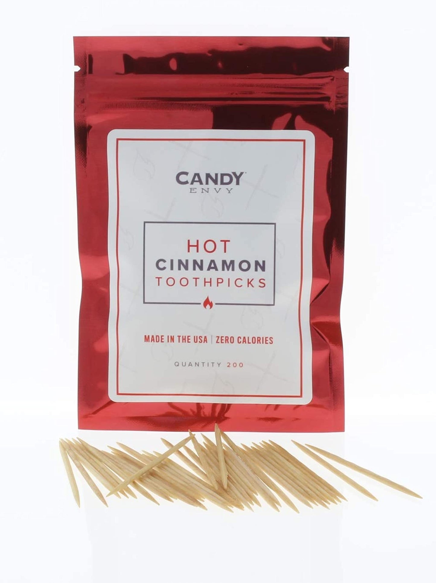 200 Ct. Cinnamon Flavored Toothpicks - Hot Cinnamon Flavor Infused Toothpicks - Help Fight Cravings