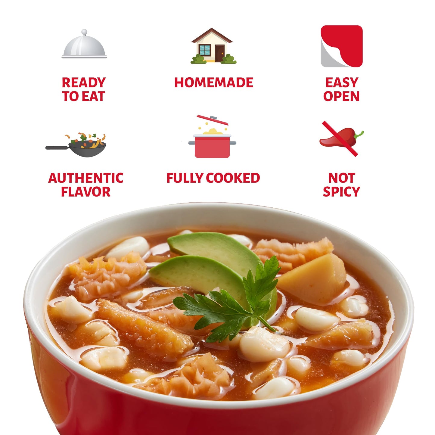 Chata Red Menudo  Beef beef belly Stew with Hominy Corn  25 oz Can  Pack of 3