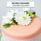 Global Sugar Art Poppy Anemone Sugar Cake Flowers, 3 Count, Sugar-Based, White with Green Center