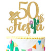 Tivurcia 50th Fiesta Cake Topper, Cheers to 50 Years/Taco Bout 50 Cake Decor,Tropical Hawaiian Mexican Summer Themed Happy 50th 