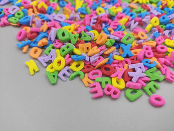 Colorful Edible School Enrollment Letters Sprinkles- Sugar Decoration For The Start Of School - Abc Alphabet Figures For Cakes A