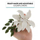 Global Sugar Art Shrine Lily Sugar Cake Topper Spray, 5.5 x 8 inches, Sugar Paste, White, Model 37121