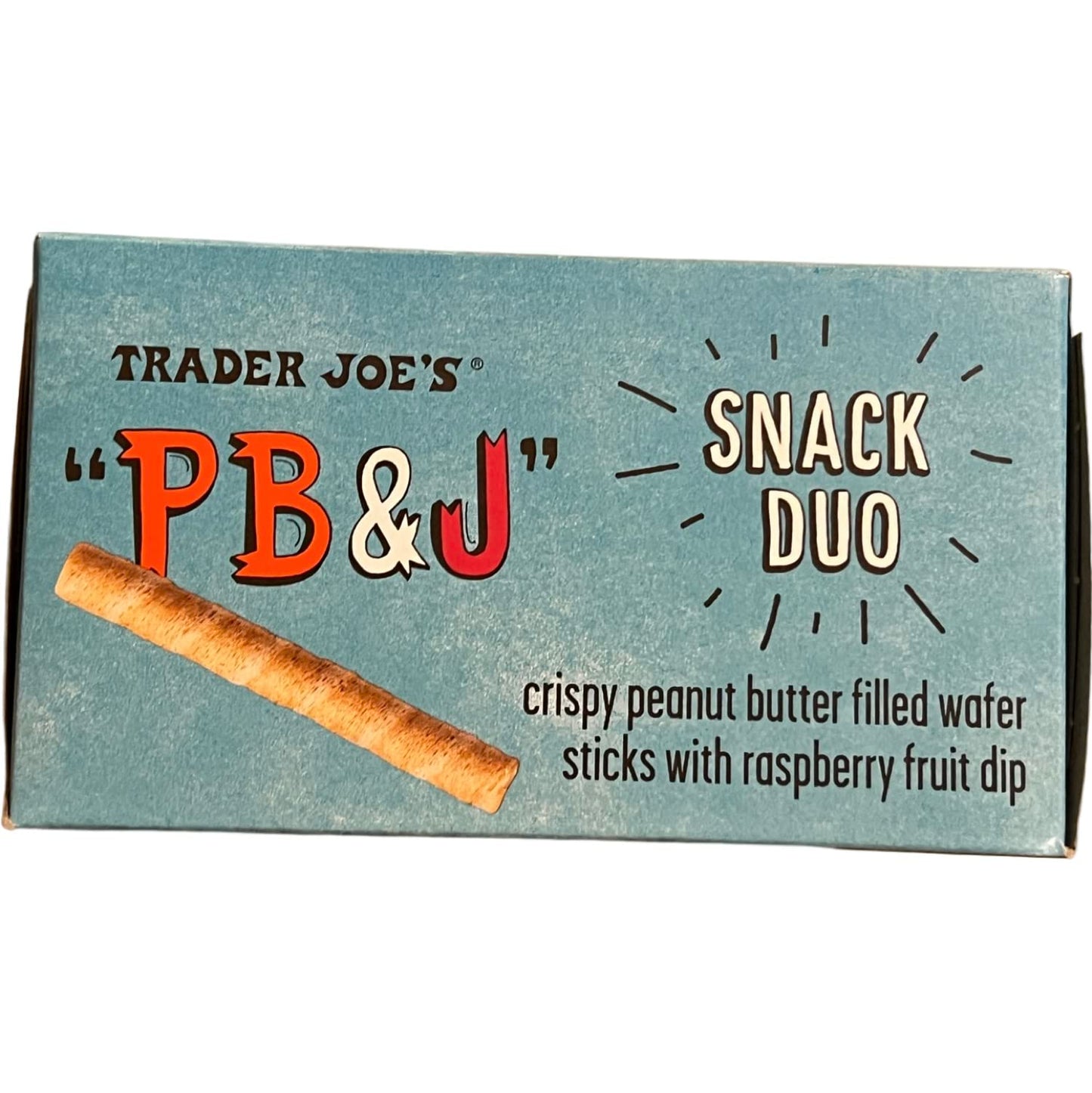 TJ's PB&J Crispy Peanut Butter-Filled Wafer Sticks with Raspberry Dip, 6 Count, 12.7 oz - Perfect Snack for Kids and Adults
