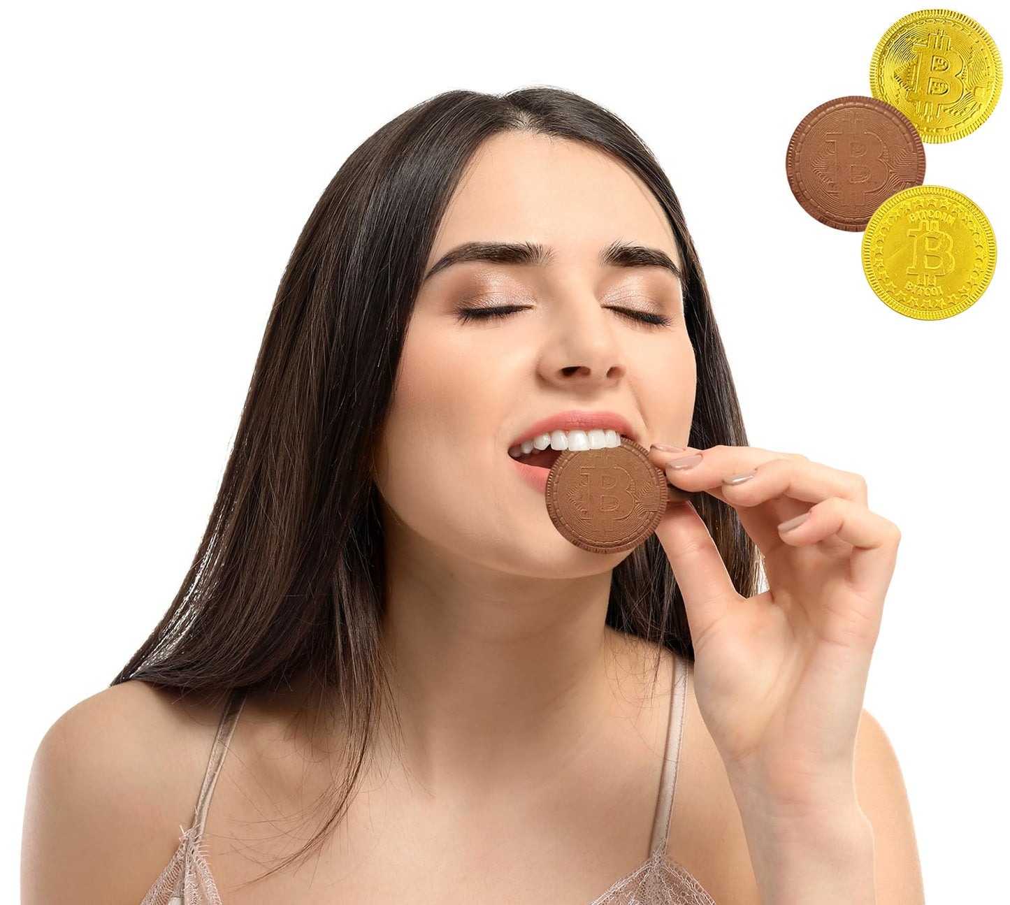 Fruidles Original Crypto Chocolate Coins, Made With Premium Belgian Chocolate, Gluten-Free, Non-Gmo, Kosher Certified Dairy (200