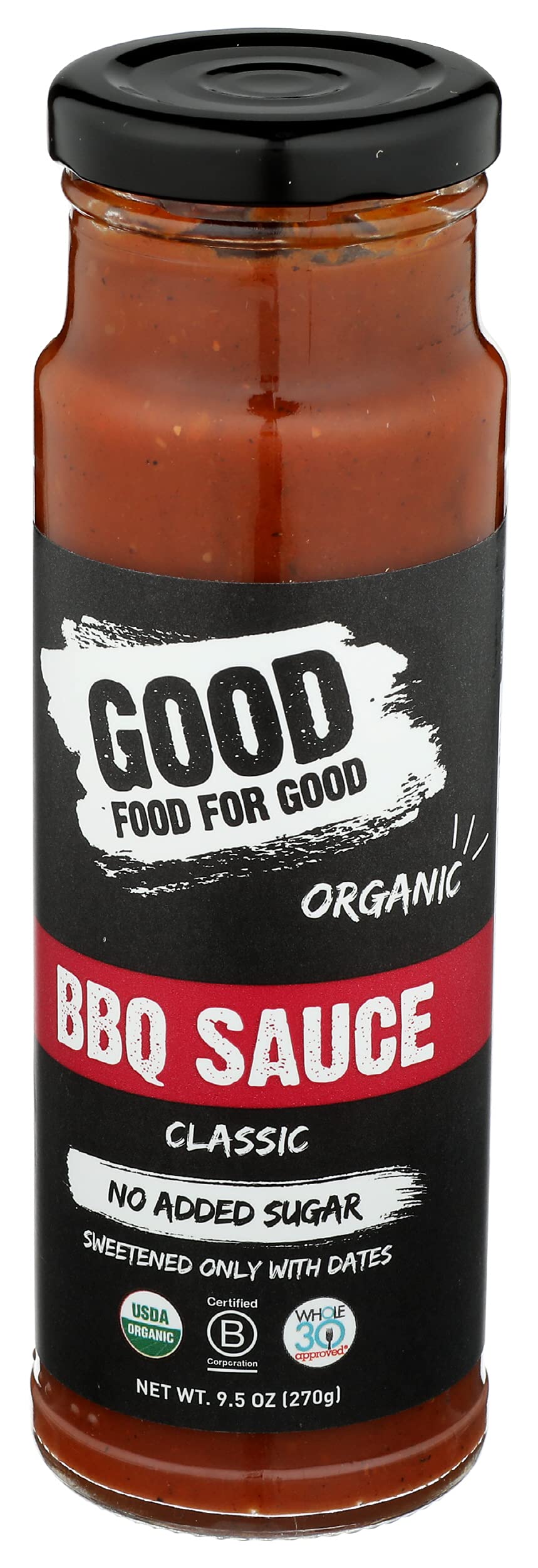 GOOD FOOD FOR GOOD Organic Classic BBQ Sauce, 9.5 OZ