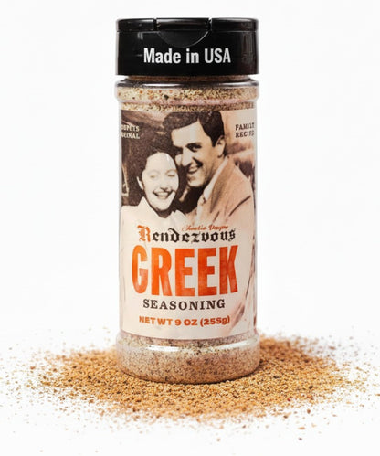 Charlie Vergos Rendezvous Greek Seasoning 9 oz - Chicken seasoning - All Purpose Seasoning Blend for Grilling, Beef, Pork, Seafo