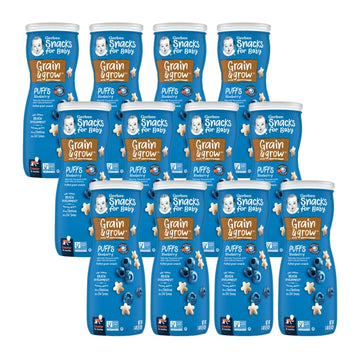Gerber Graduates Blueberry Puffs Cereal Snacks 1.48 Ounce (Pack Of 12)