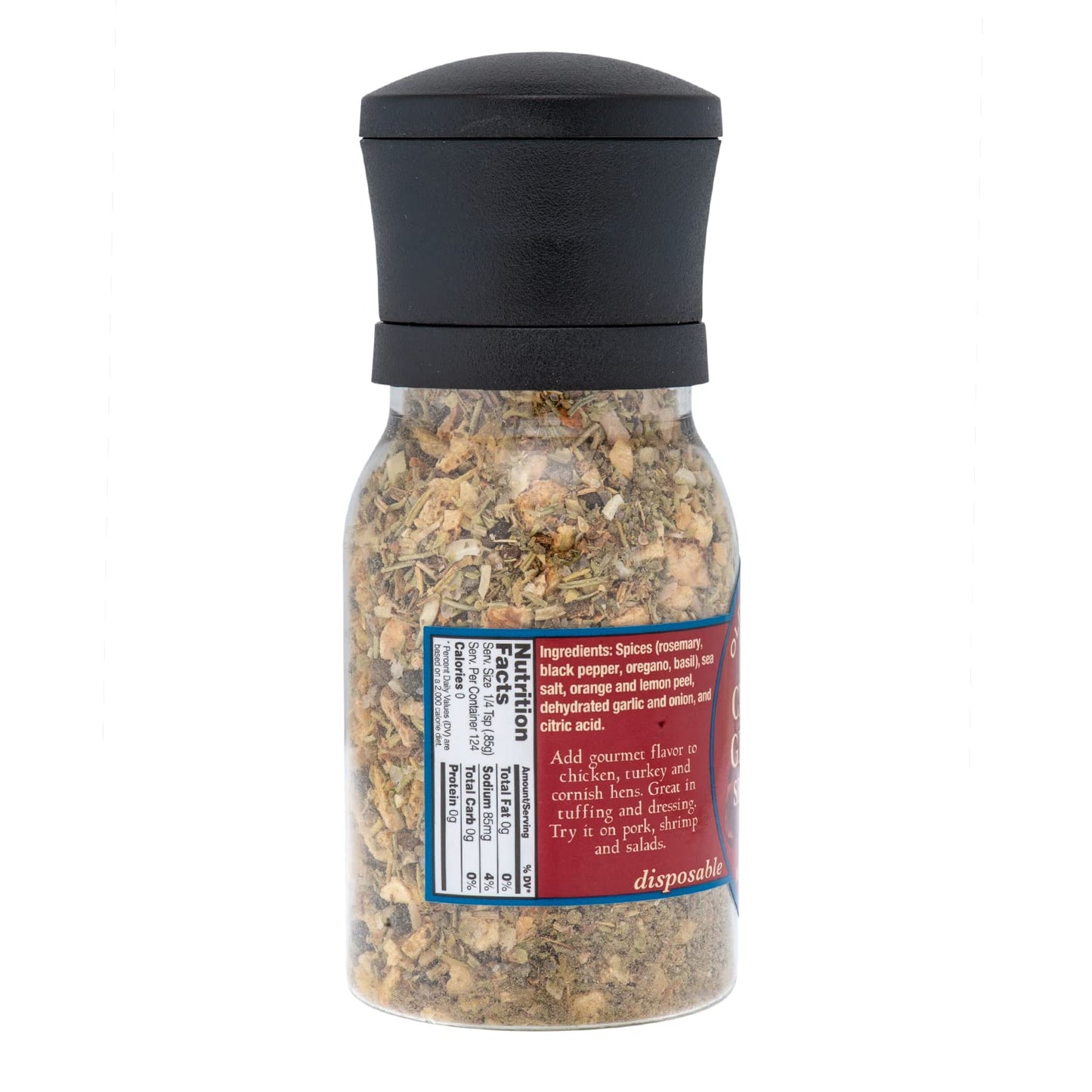 Olde Thompson Chicken Grilling Seasoning Grinder, Rosemary Spice Blend With A Hint Of Citrus, 3.75 Ounce