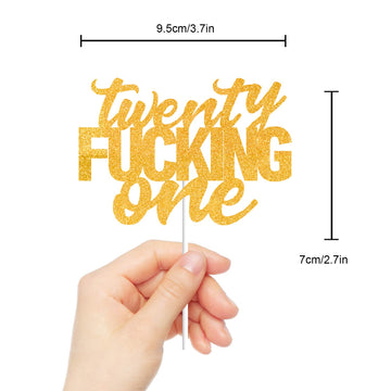 21 Twenty One Gold Glitter Cake Toppers 21 Years Old 21St Birthday Anniversary Party Decorations Supplies