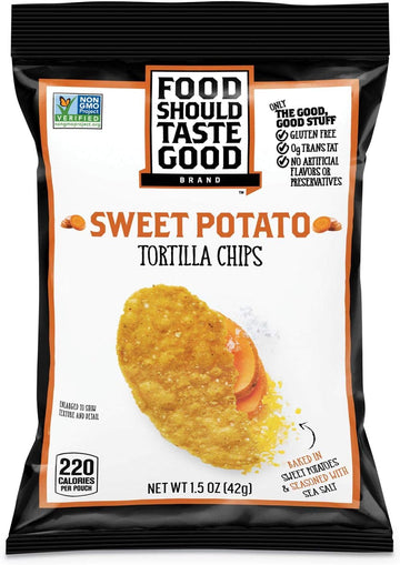 Food Should Taste Good Tortilla Chips, Sweet Potato, 1.5 Oz (Pack of 24)