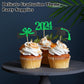 GOLF Graduation Cupcake Toppers 2024, 48 PCS, Green Paper Food Picks for Graduation Party Supplies