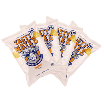 Tasty Nates Beef Tallow Potato Chips - Original Sea Salt, Fried in 100% Beef Tallow - Seed Oil Free Chips, Paleo Snacks for Adul