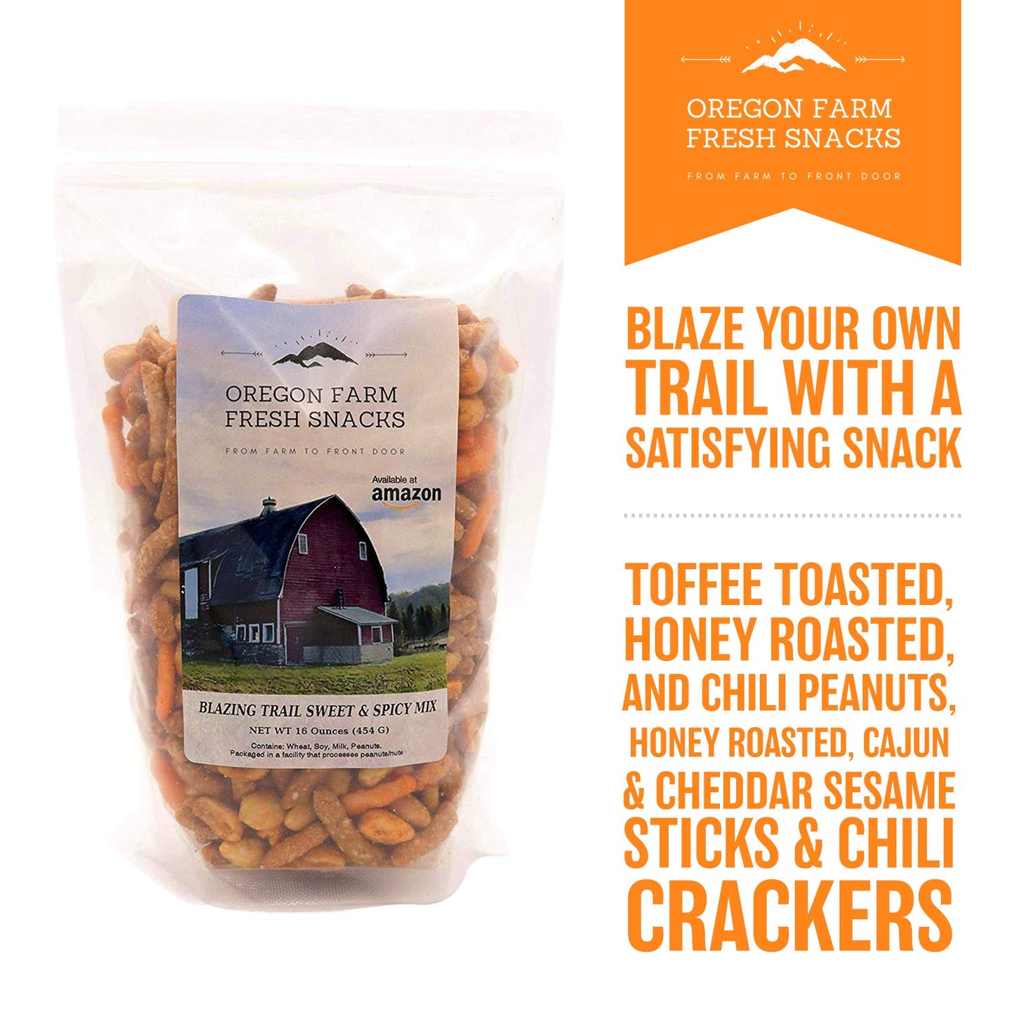 OREGON FARM FRESH SNACKS Sweet & Spicy Trail Mix - Assorted Nuts &  ers - 16oz