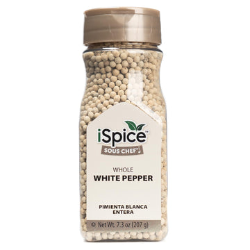 iSpice Whole White Peppers Spices and Seasonings for Cooking, 7.3Ounce White Peppercorns Seasoning, Fine And Gluten Free Whole p