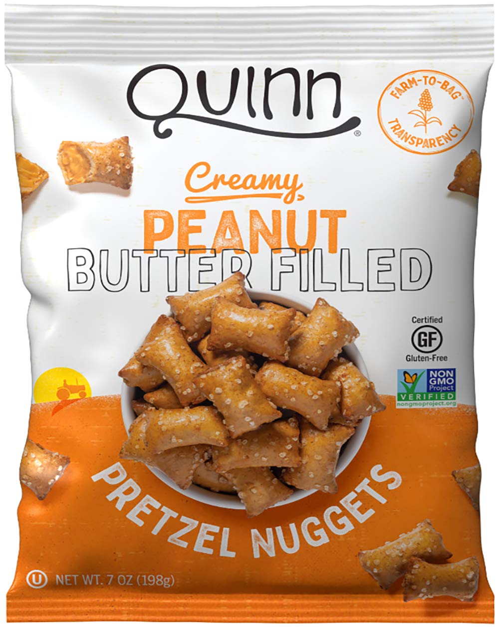 Quinn Peanut Butter Filled Pretzels, 7 Oz, Snack, Pack of 1