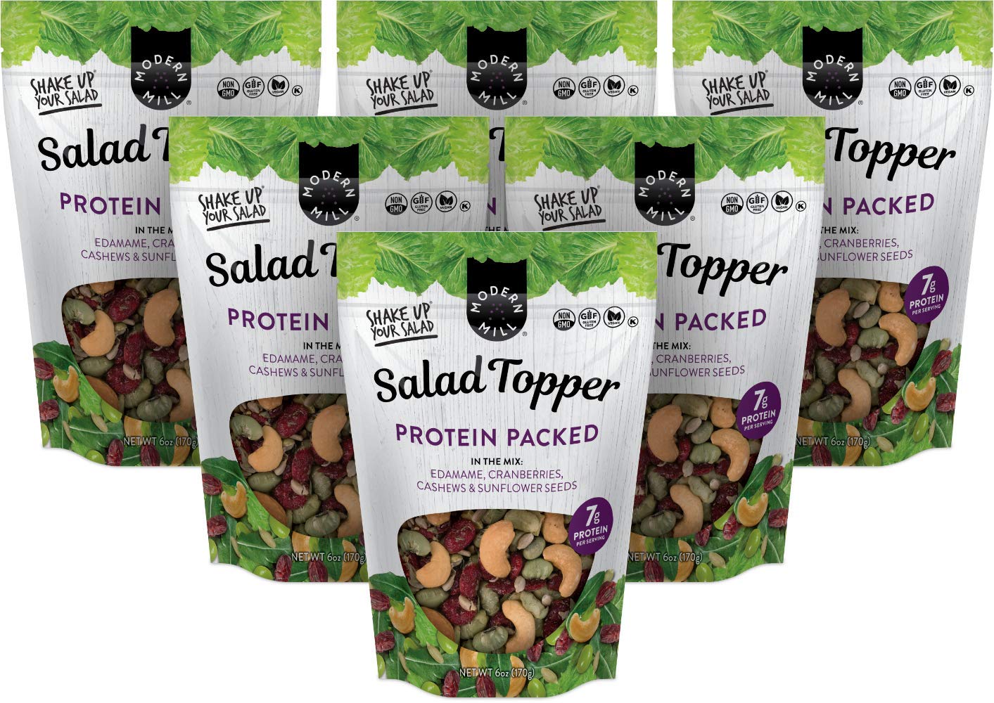 GourmetNut Protein Packed Salad Topper, Gluten-Free, Vegan, Keto-Friendly, 6oz (Pack of 6)