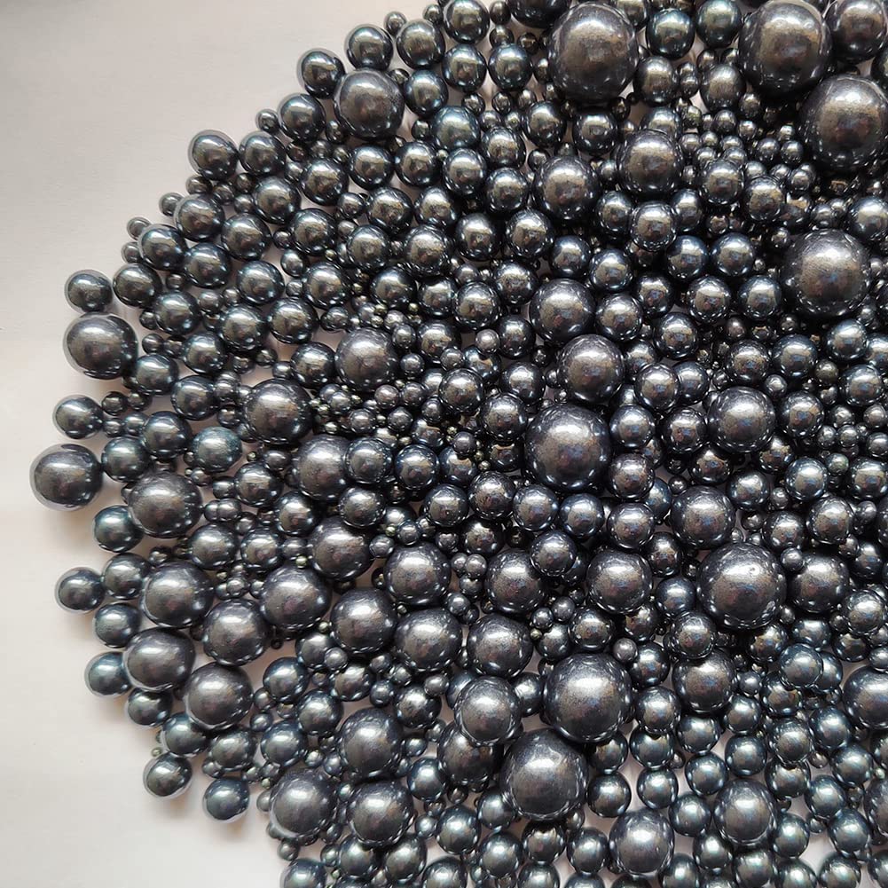 Eastron Edible Black Pearl Sugar Sprinkles Candy Mixing Size Baking Cake Decorations Cupcake Toppers Cookie Decorating Celebrati